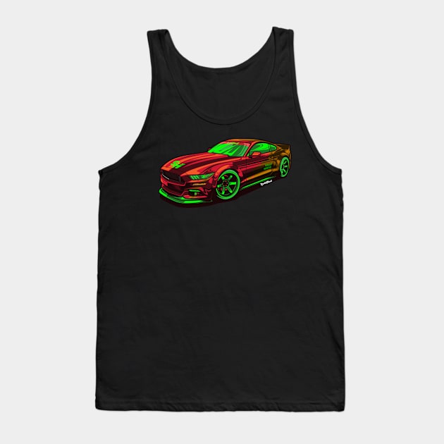 Red Mustang gt modified Tank Top by ASAKDESIGNS